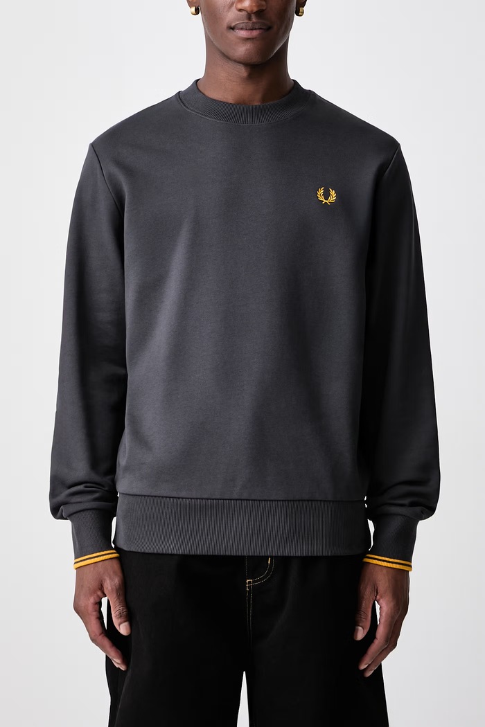 Bluza męska bawełniana Fred Perry szary M7535.85C