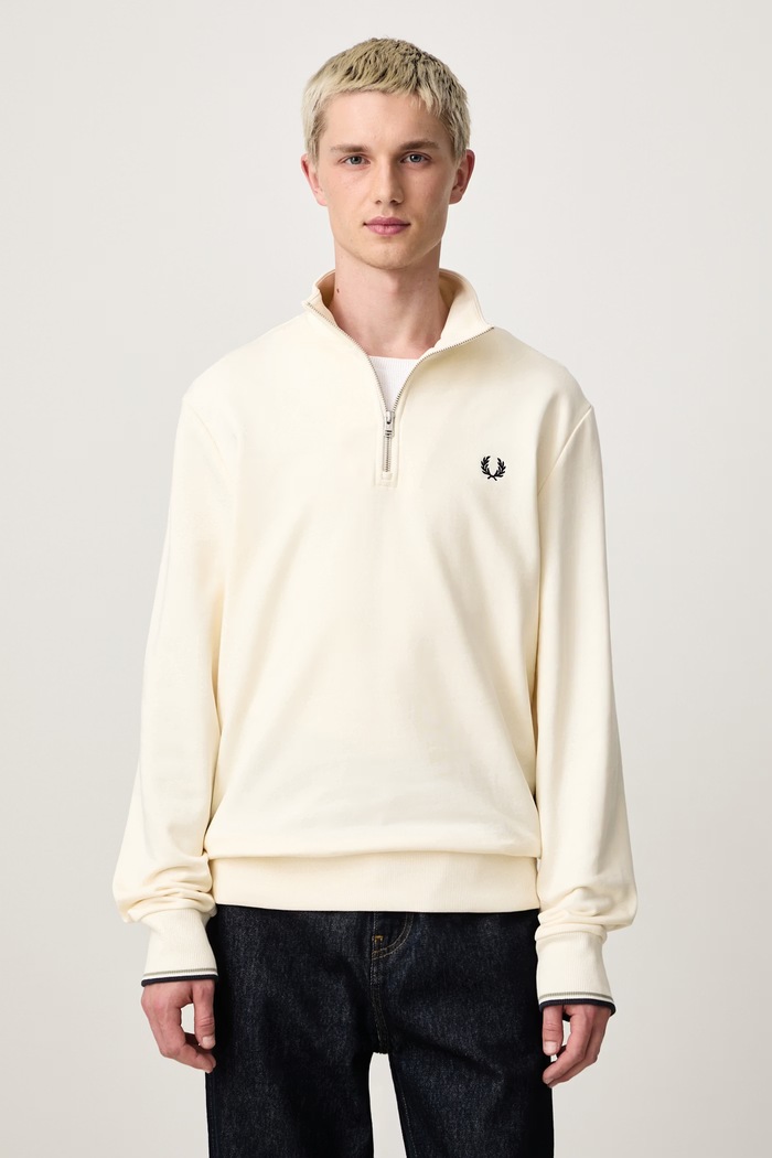Fred Perry Bluza męska bawełniana beżowy M3574.68C