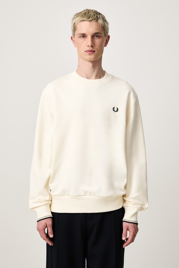 Fred Perry Bluza męska bawełniana beżowy M7535.68C