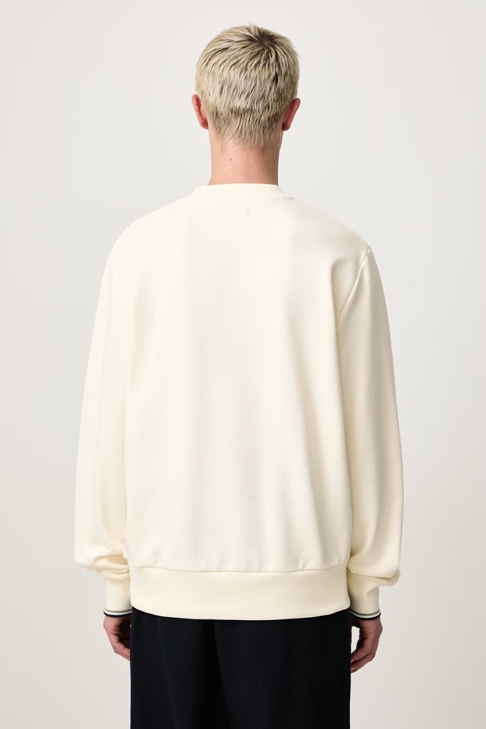 Odzież Fred Perry Bluza męska bawełniana M7535.68C beżowy