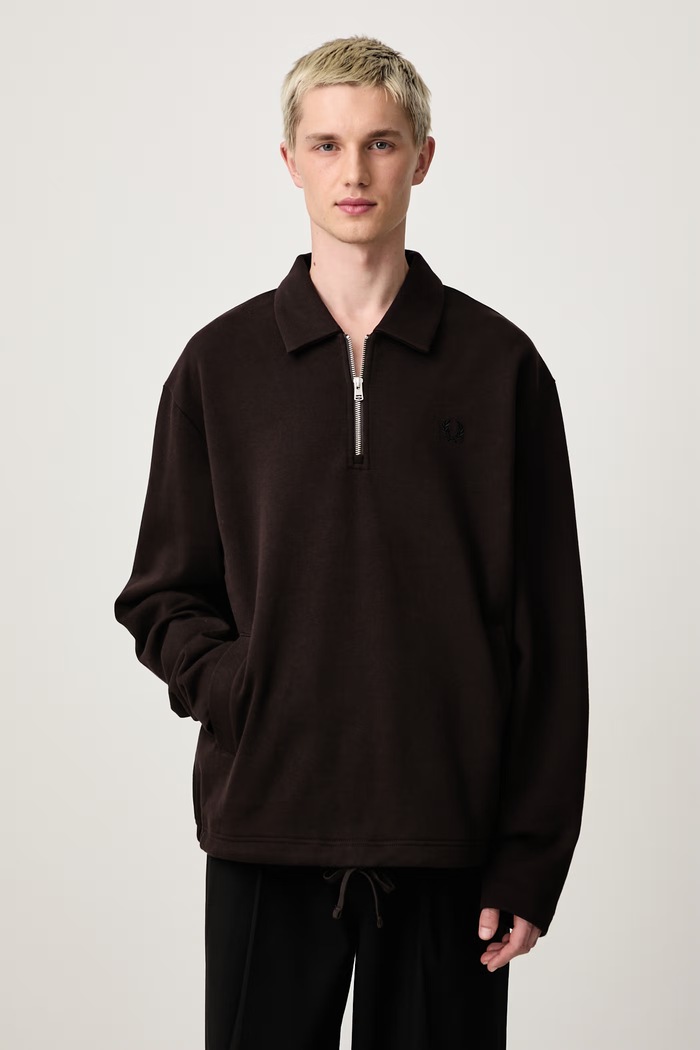 Fred Perry Bluza męska bawełniana brązowy M3688.33C