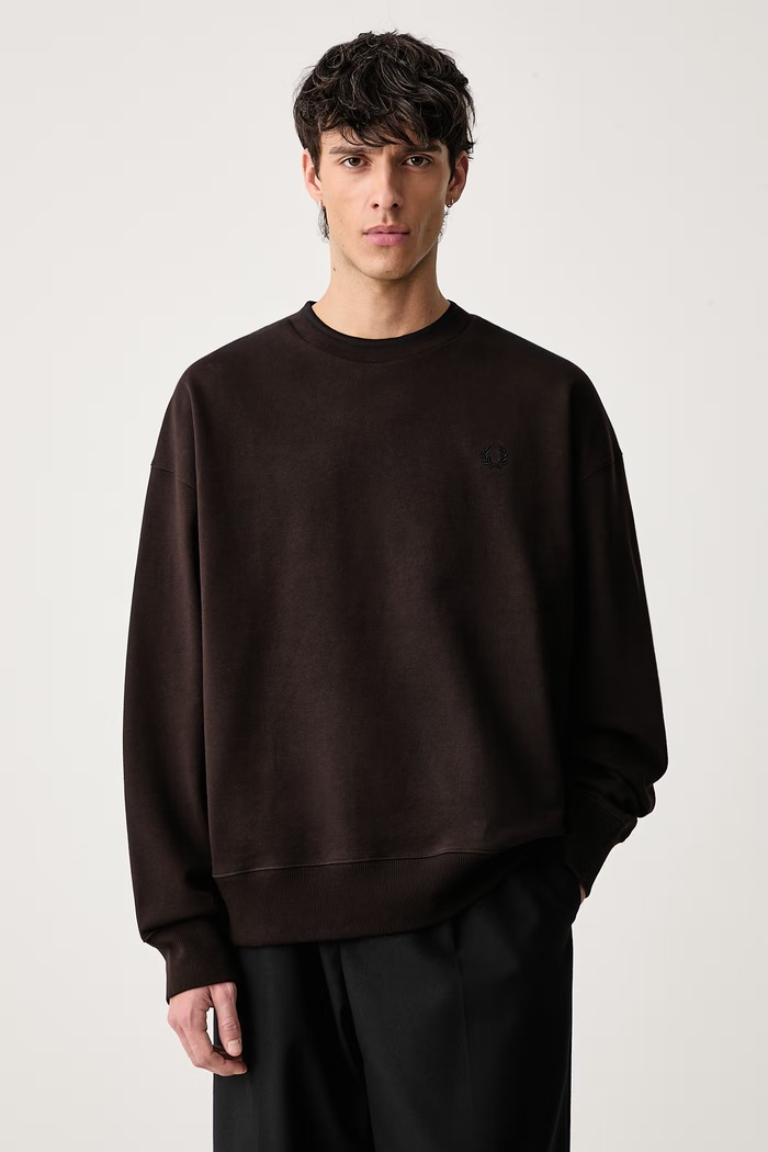 Fred Perry Bluza męska bawełniana brązowy M3497.33C