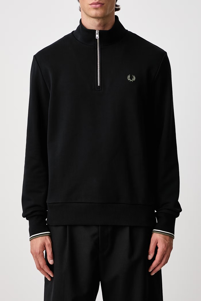 Bluza męska bawełniana Fred Perry czarny M3574.W54