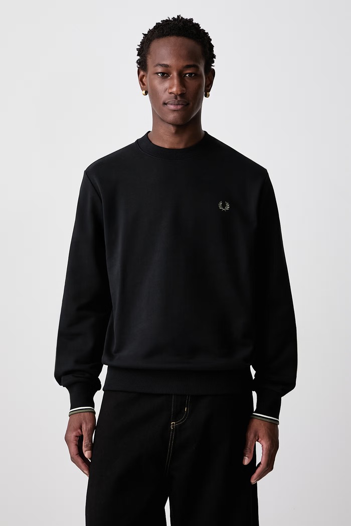 Fred Perry Bluza męska bawełniana czarny M7535.W54