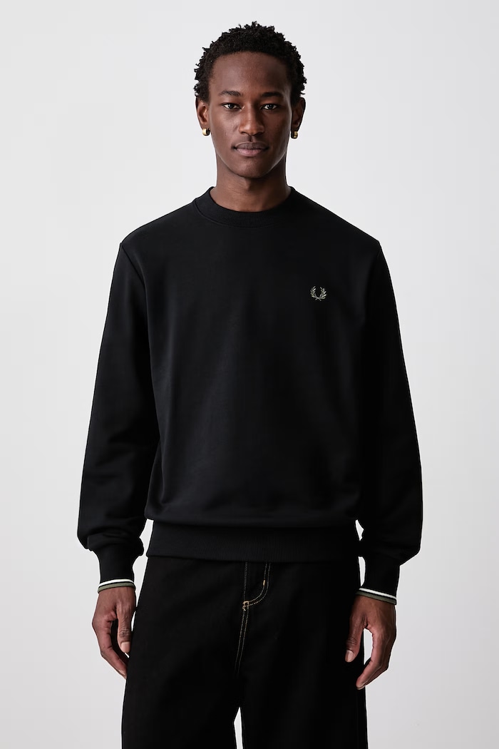Fred Perry Bluza męska bawełniana czarny M7535.W54