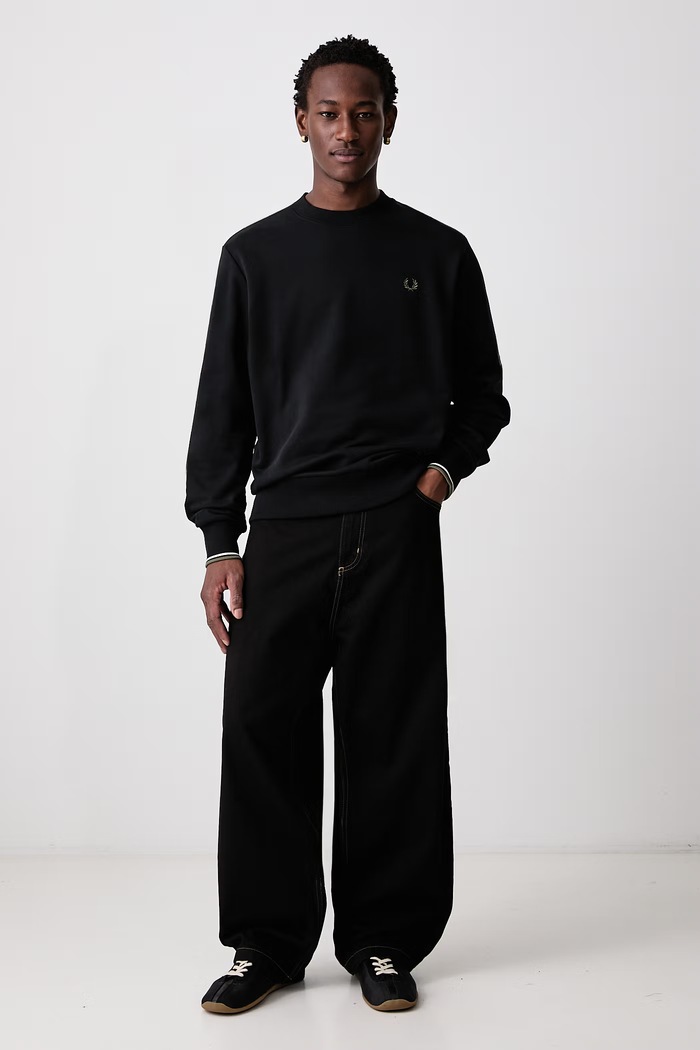 Fred Perry Bluza męska bawełniana M7535.W54 czarny AW26