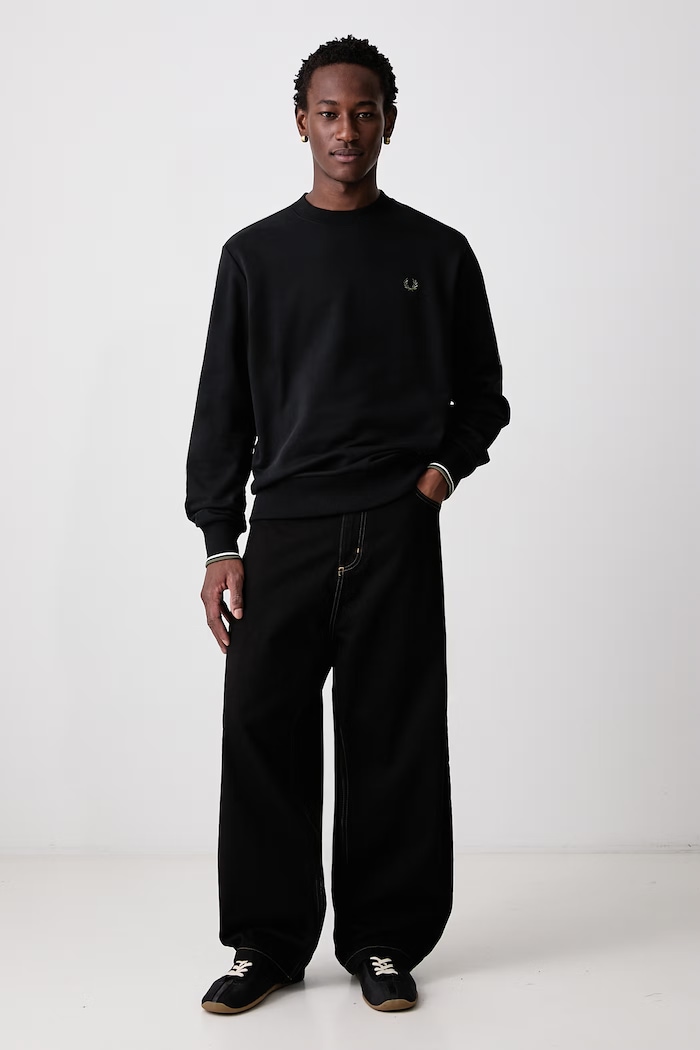 Fred Perry Bluza męska bawełniana M7535.W54 czarny AW26