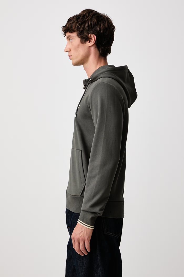 Bluza rozpinana z kapturem męska bawełniana Fred Perry J7536.U98 zielony
