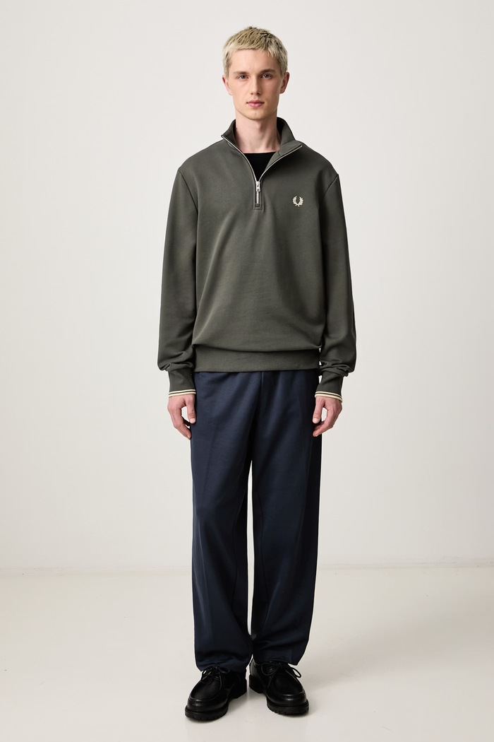 Fred Perry Bluza męska bawełniana M3574.U98 zielony AW26