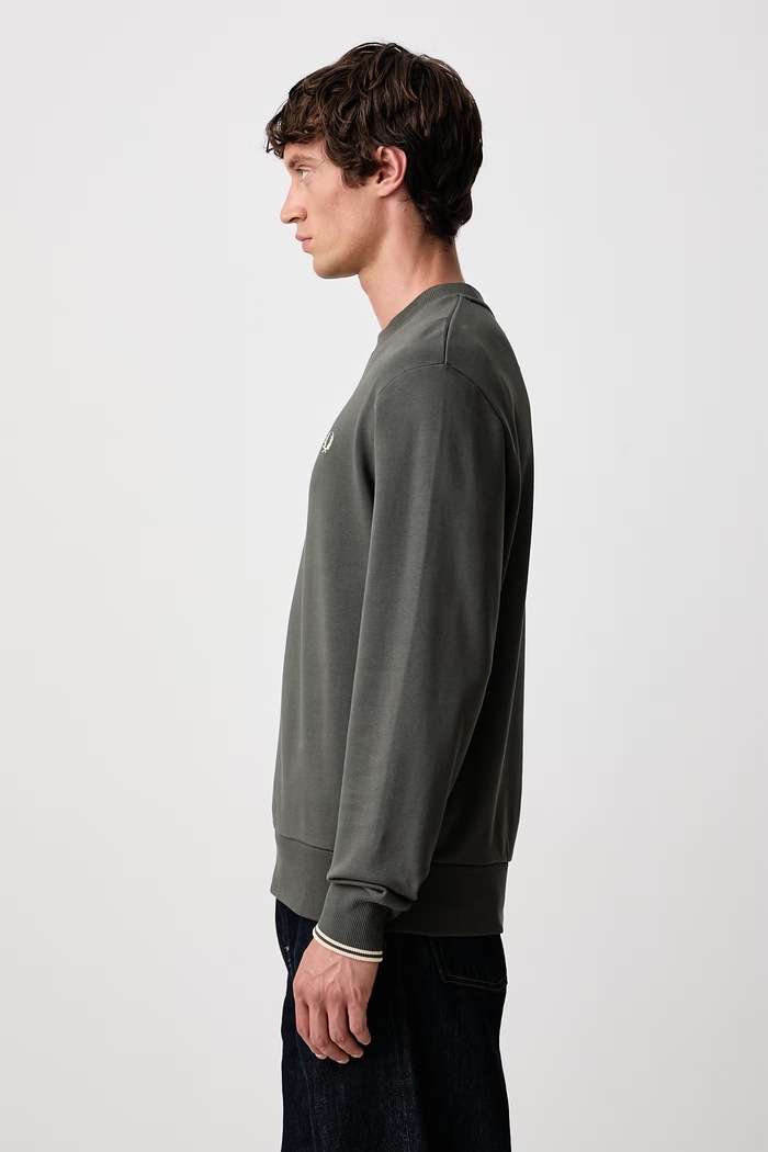 Bluza męska bawełniana Fred Perry M7535.U98 zielony