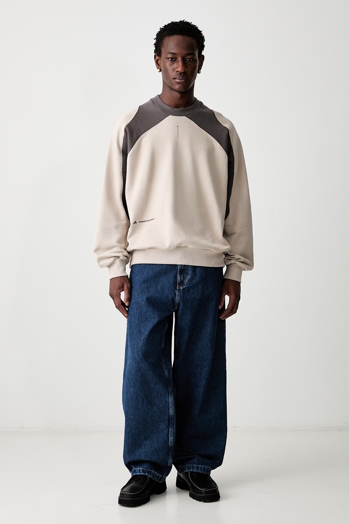 adidas Originals bluza męska bawełniana Running x Hermanos Koumori KY6697 beżowy AW26