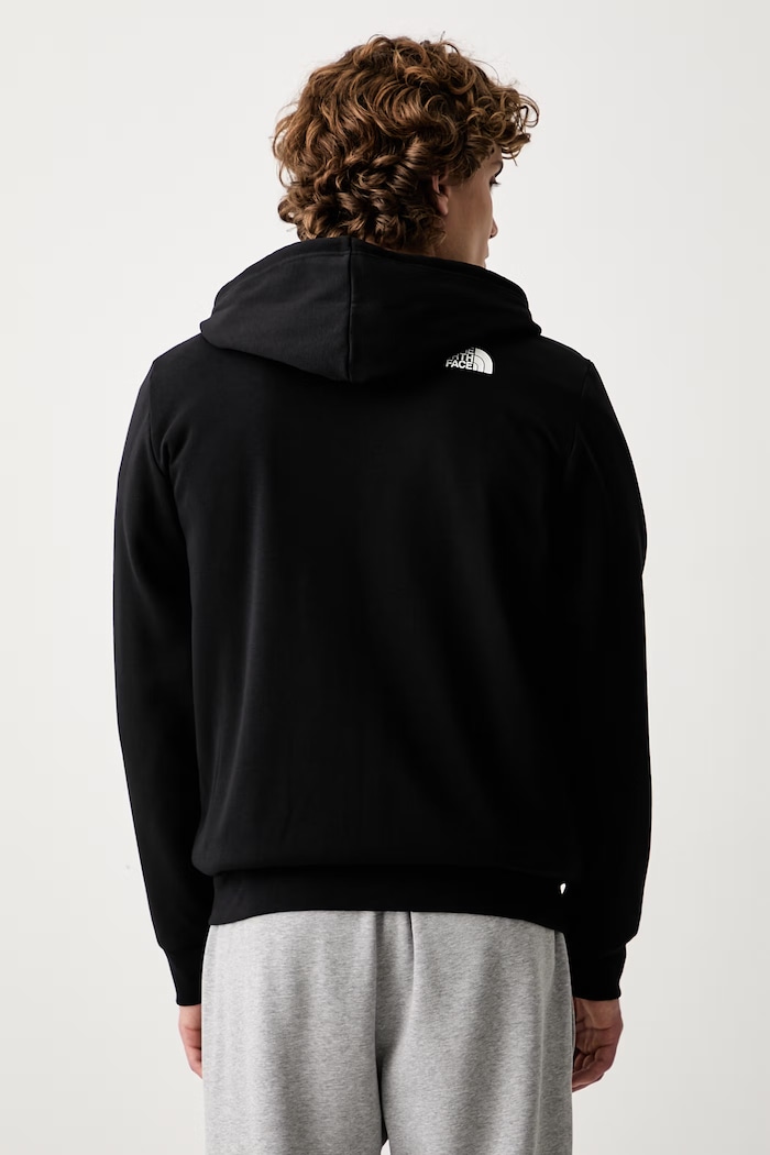 Abbigliamento The North Face felpa con cerniera e cappuccio da uomo con cotone Box Regular NF0A8JAZJK31 nero
