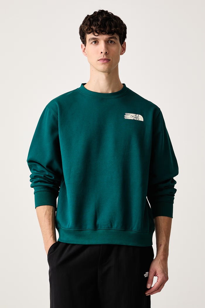 Odzież The North Face Bluza męska z bawełną Retro NF0A8JAFN4J1 zielony
