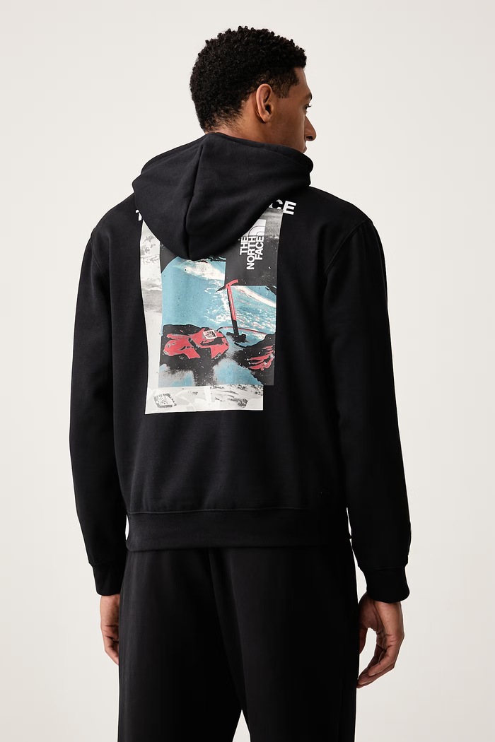 Oblečenie The North Face Mikina s kapucňou pánska s bavlnou Collage Relaxed NF0A8H54JK31 čierna