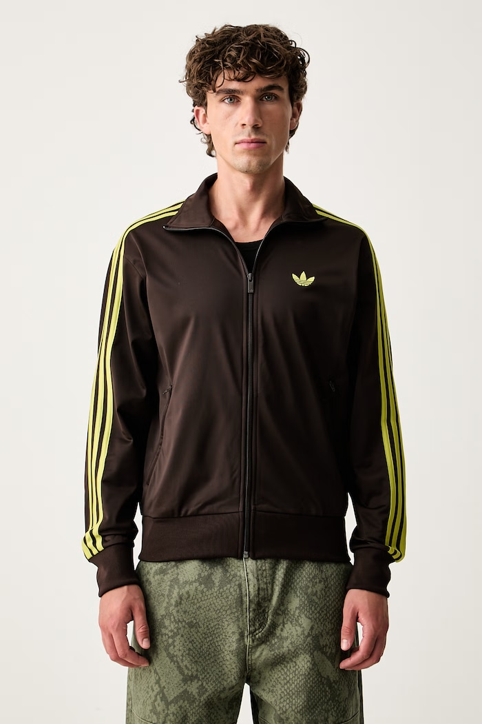 adidas Originals bluza rozpinana męska Firebird brązowy KZ1181