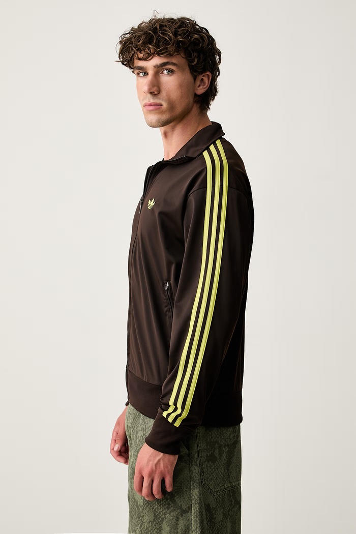 adidas Originals bluza rozpinana męska Firebird brązowy KZ1181