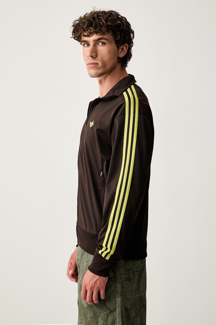 adidas Originals bluza rozpinana męska Firebird brązowy KZ1181