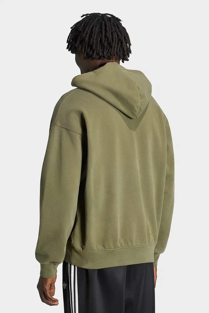 adidas Originals Mikina s kapucňou pánska bavlnená Elevated GFX KW4403 zelená AW26