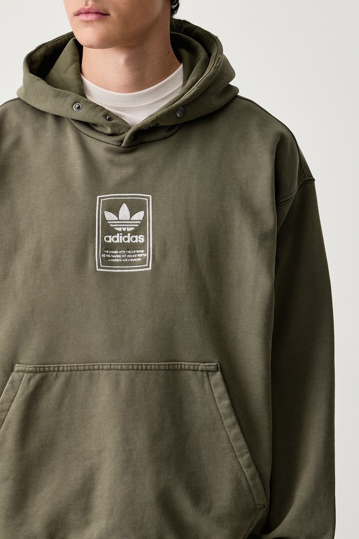 Bluza z kapturem męska bawełniana Elevated GFX adidas Originals KW4403 zielony