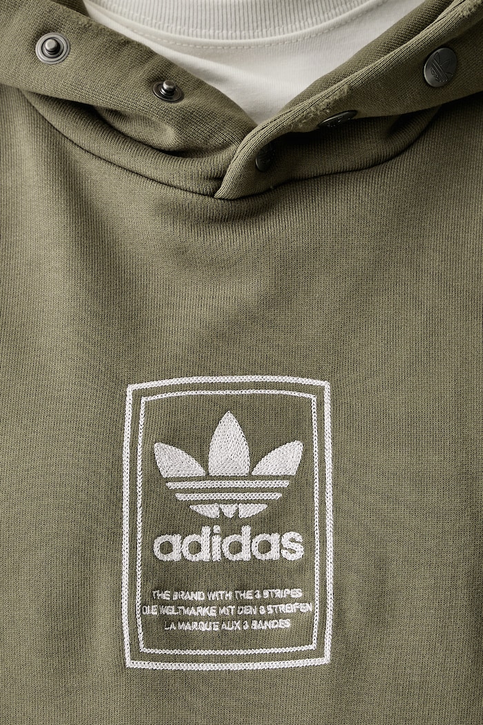 Bluza z kapturem męska bawełniana Elevated GFX adidas Originals zielony KW4403