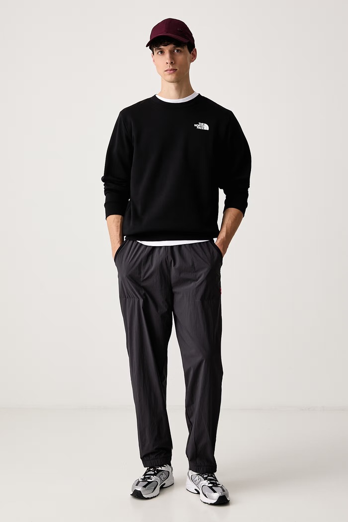 The North Face Pulover moški z bombažem Evolution NF0A8FD3JK31 črna AW26
