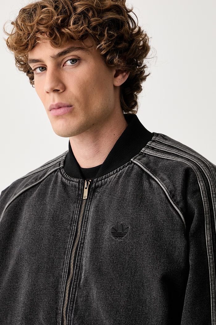 adidas Originals bluza rozpinana męska jeansowa szary IB6948
