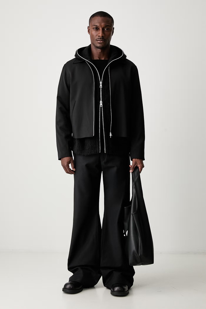 Our Legacy bluza rozpinana z wełną męska M4243FBH czarny AW26