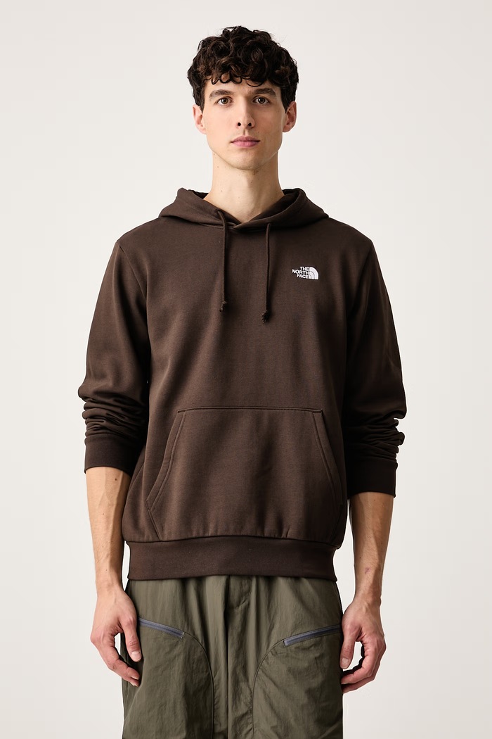 The North Face Bluza z kapturem męska z bawełną Evolution brązowy NF0A8CWMNMF1