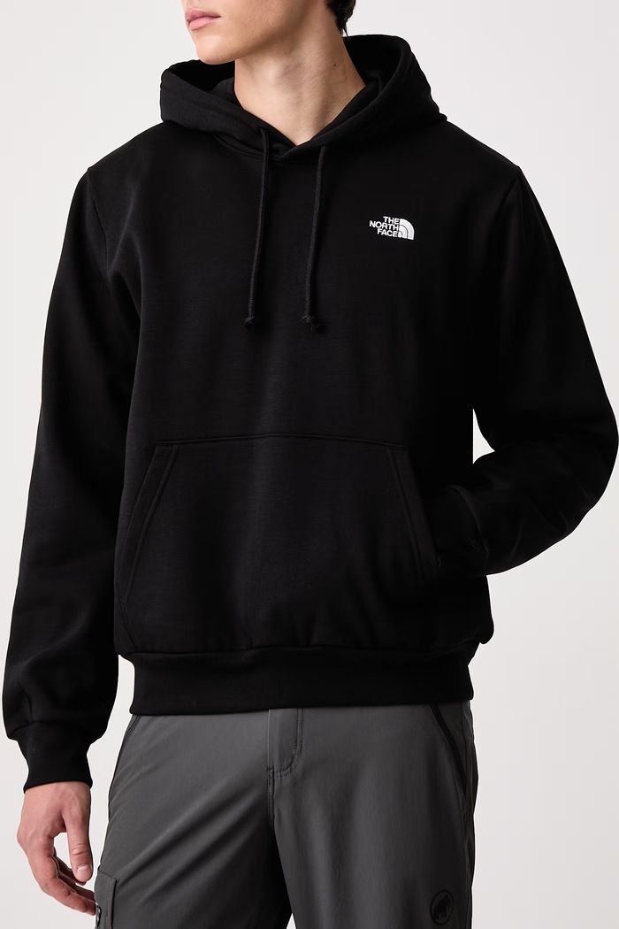 Μπλούζα με κουκούλα ανδρική με βαμβάκι Evolution The North Face NF0A8CWMJK31 μαύρο