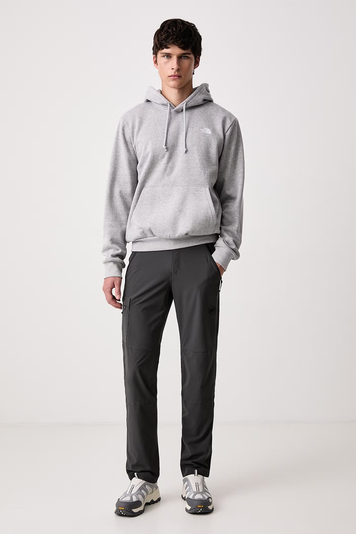 The North Face Mikina s kapucňou pánska s bavlnou Evolution NF0A8CWMCQO1 sivá AW26