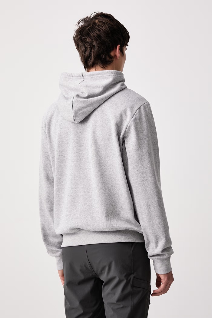 Oblečenie The North Face Mikina s kapucňou pánska s bavlnou Evolution NF0A8CWMCQO1 sivá