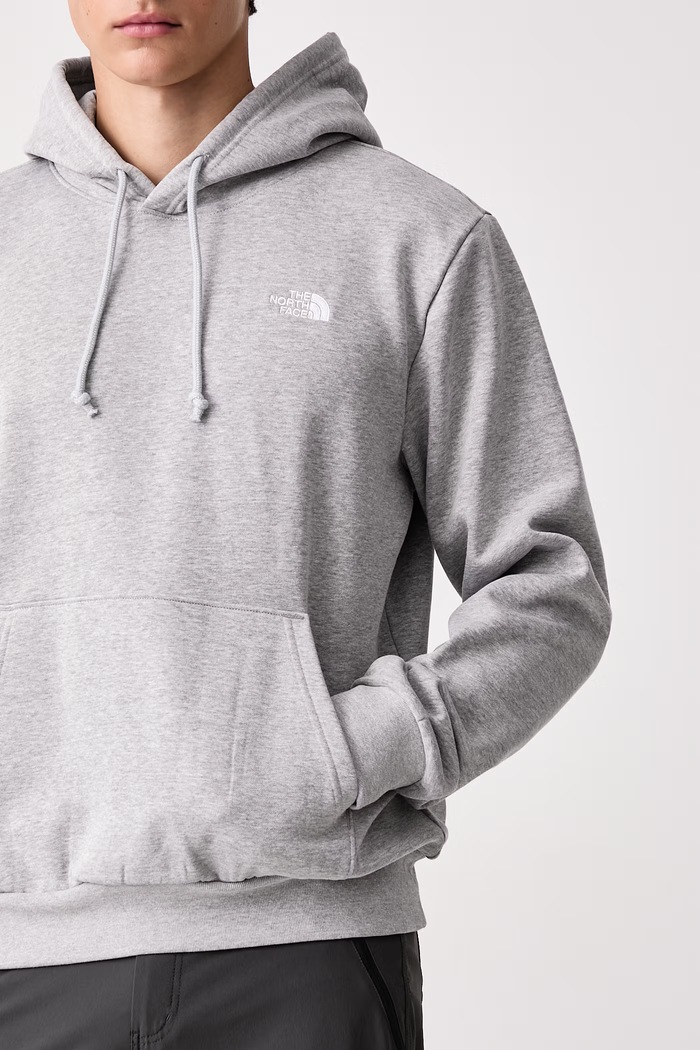 Mikina s kapucňou pánska s bavlnou Evolution The North Face NF0A8CWMCQO1 sivá