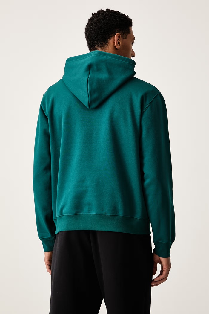 Odzież The North Face Bluza z kapturem męska z bawełną Essential NF0A8CW7N4J1 zielony