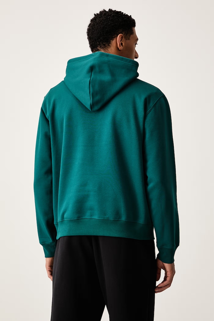 Odzież The North Face Bluza z kapturem męska z bawełną Essential NF0A8CW7N4J1 zielony