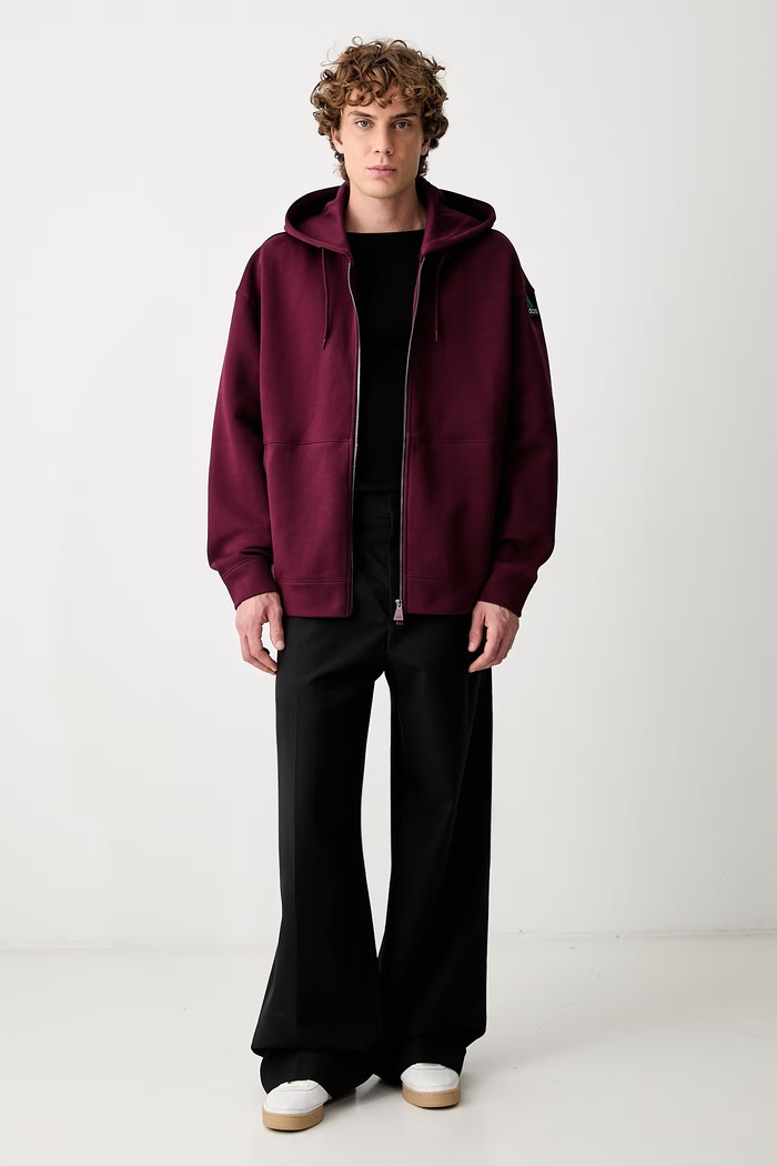 adidas Originals Spacer bluza rozpinana z kapturem z bawełną męska KR1414 bordowy AW26
