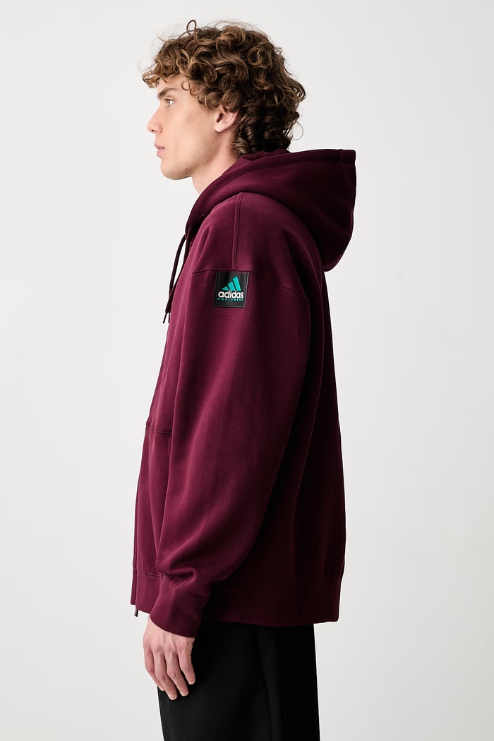 adidas Originals Spacer bluza rozpinana z kapturem z bawełną męska bordowy KR1414