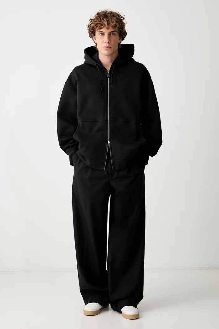 adidas Originals Spacer bluza rozpinana z kapturem z bawełną męska KR1413 czarny AW26