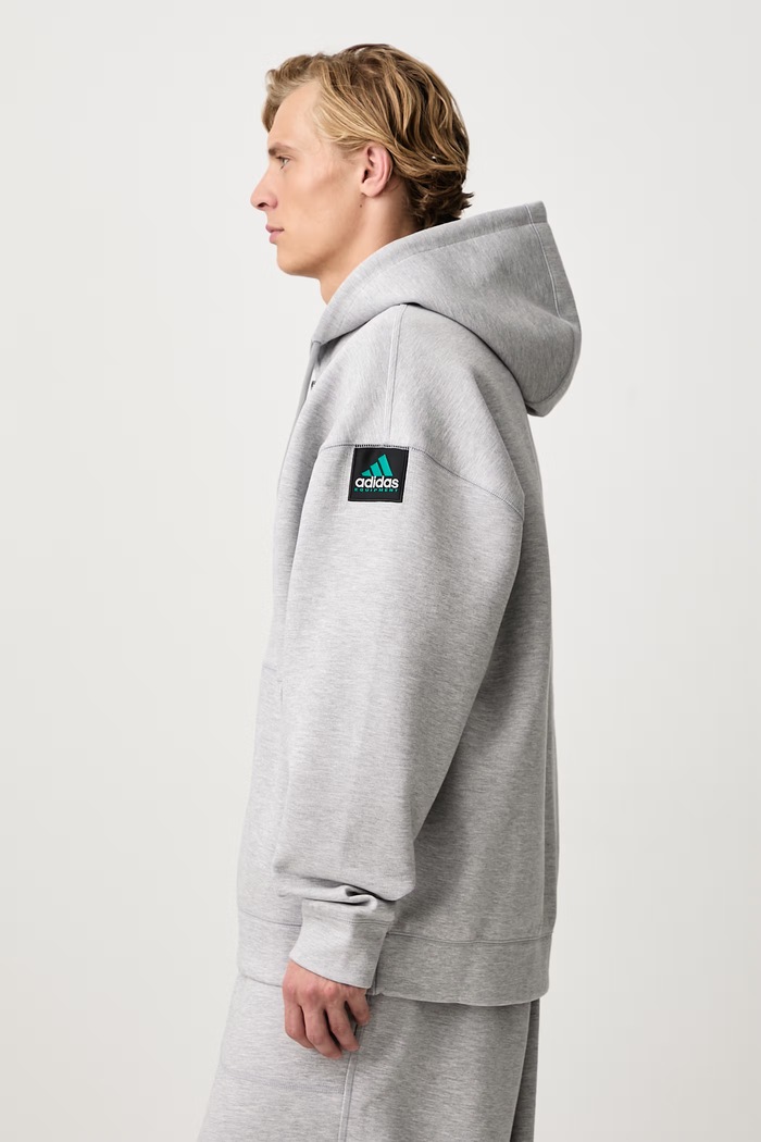 Spacer bluza rozpinana z kapturem z bawełną męska adidas Originals KR1412 szary