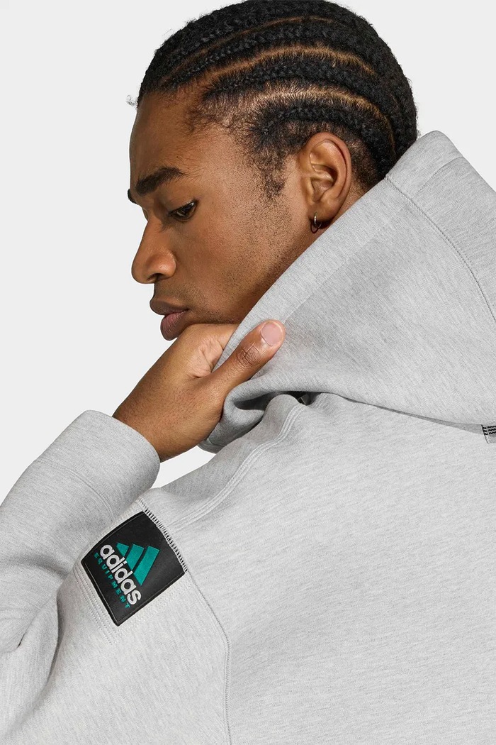 Spacer bluza rozpinana z kapturem z bawełną męska adidas Originals KR1412 szary