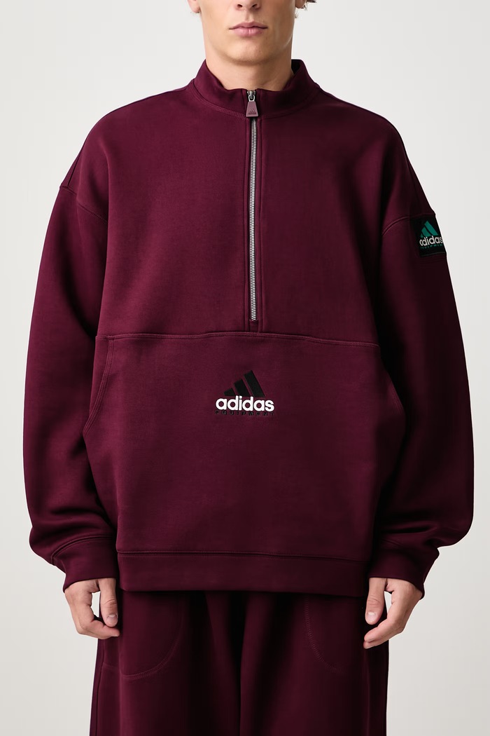 Equipment Spacer bluza z bawełną męska adidas Originals bordowy KR1411