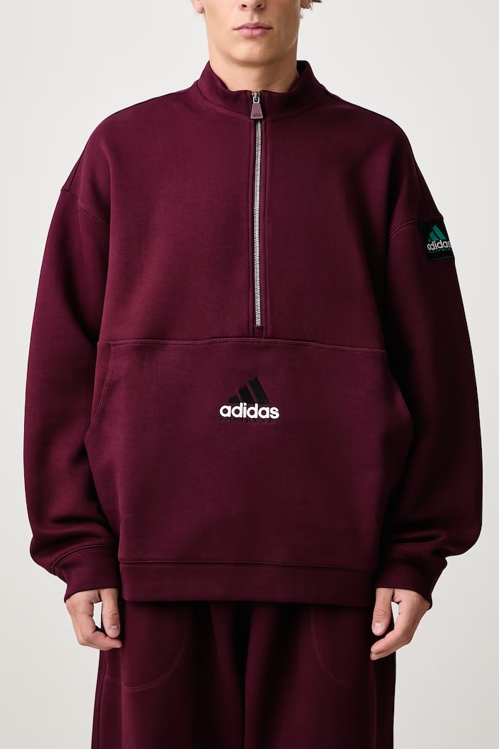 Equipment Spacer bluza z bawełną męska adidas Originals bordowy KR1411