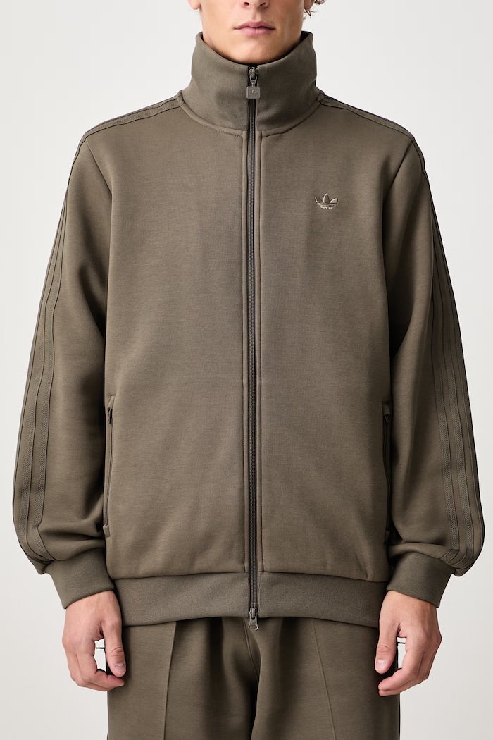 Beckenbauer Premium bluza rozpinana z bawełną męska adidas Originals zielony KQ6971