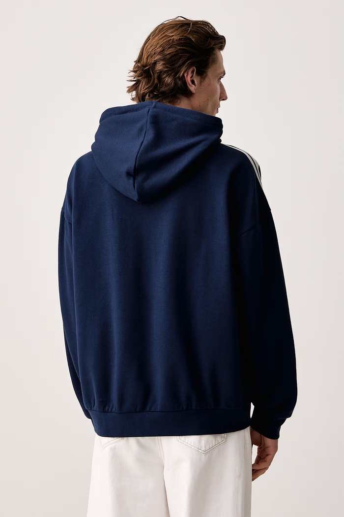 Odzież adidas Originals Bluza z kapturem męska z bawełną Adicolor Classics KS7505 granatowy