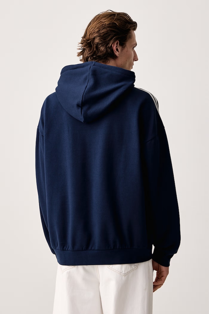 Odzież adidas Originals Bluza z kapturem męska z bawełną Adicolor Classics KS7505 granatowy