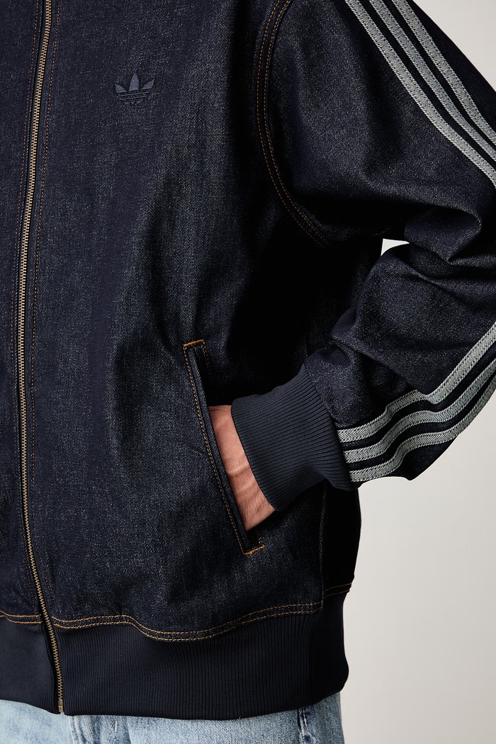 adidas Originals kurtka męska jeansowa Firebird Adicolor Raw Denim KS4971. granatowy