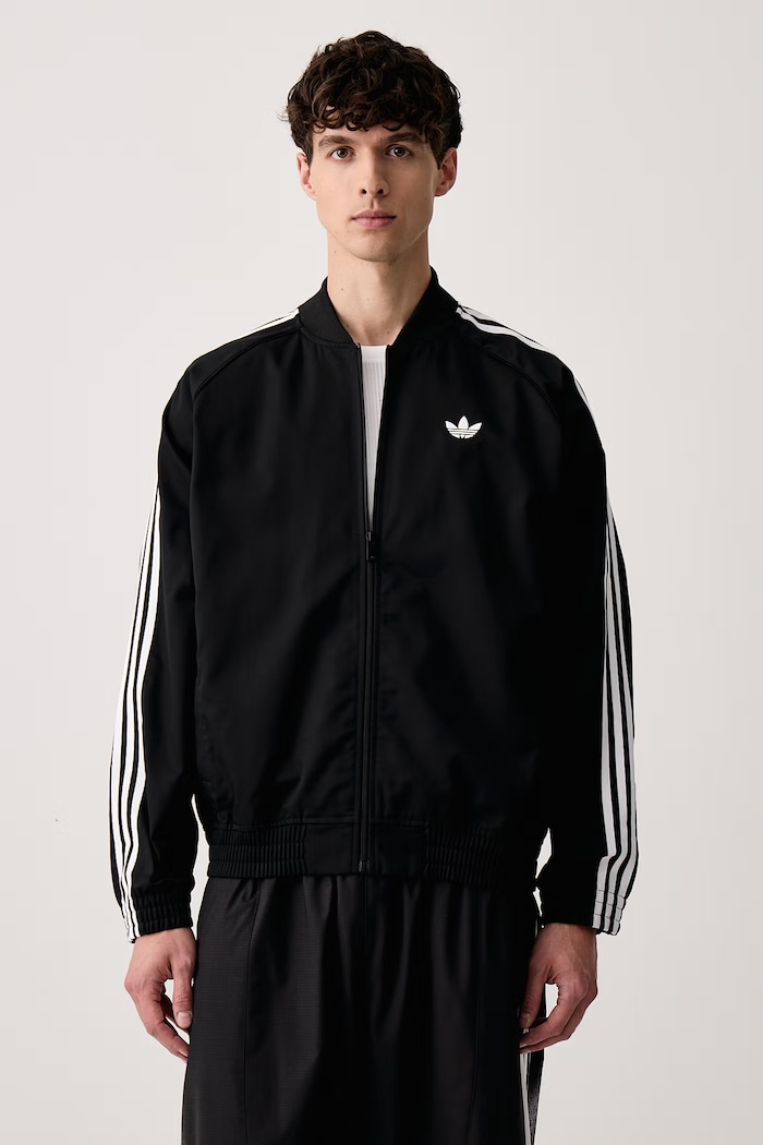 adidas Originals Суичър с цип мъжки SST Adicolor Classic Cotton Twill черен KR1371