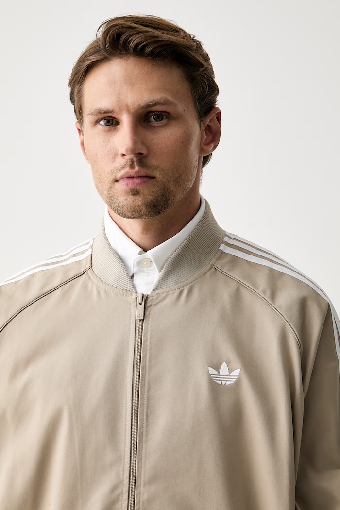 Cipzáras melegítőfelső férfi SST Adicolor Classic Cotton Twill adidas Originals KR1369 bézs