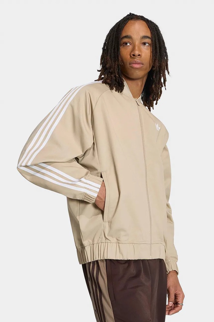 Μπλούζα με κουμπιά ανδρική SST Adicolor Classic Cotton Twill adidas Originals KR1369 μπεζ