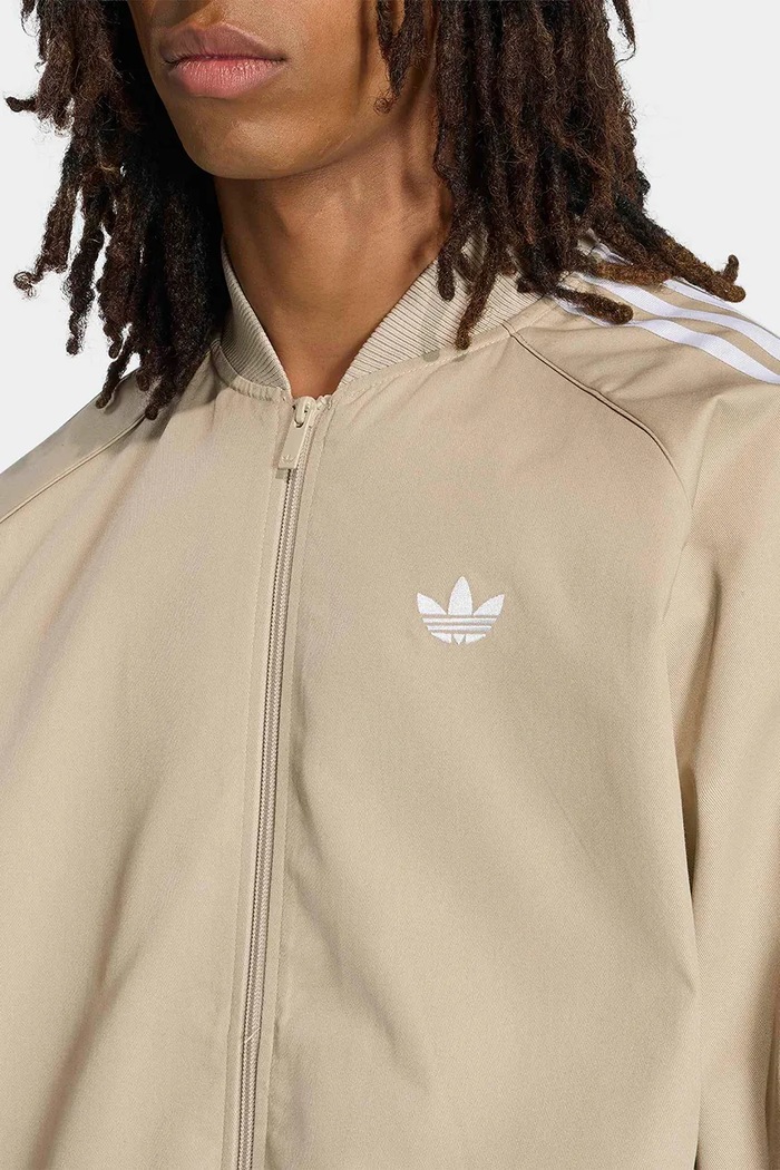 Μπλούζα με κουμπιά ανδρική SST Adicolor Classic Cotton Twill adidas Originals μπεζ KR1369