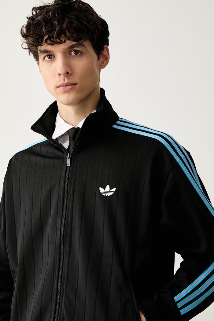 adidas Originals bluza rozpinana Firebird Drop Needle czarny KE4130